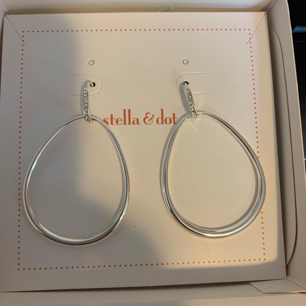 Goddess Teardrop Earrings-Silver. Never been worn.